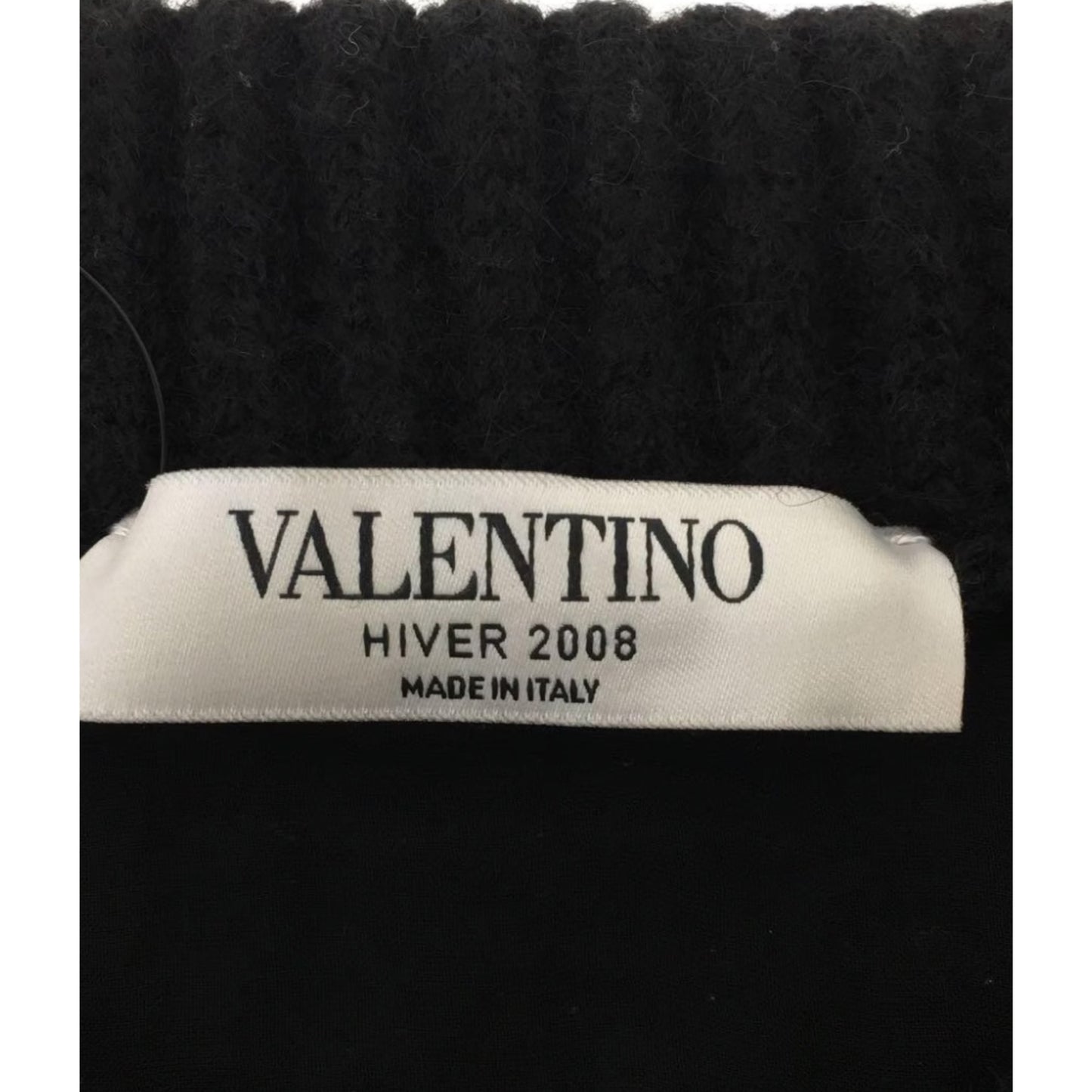 Valentino Alpaca Wool Blend Knit Silk Layered SS Top