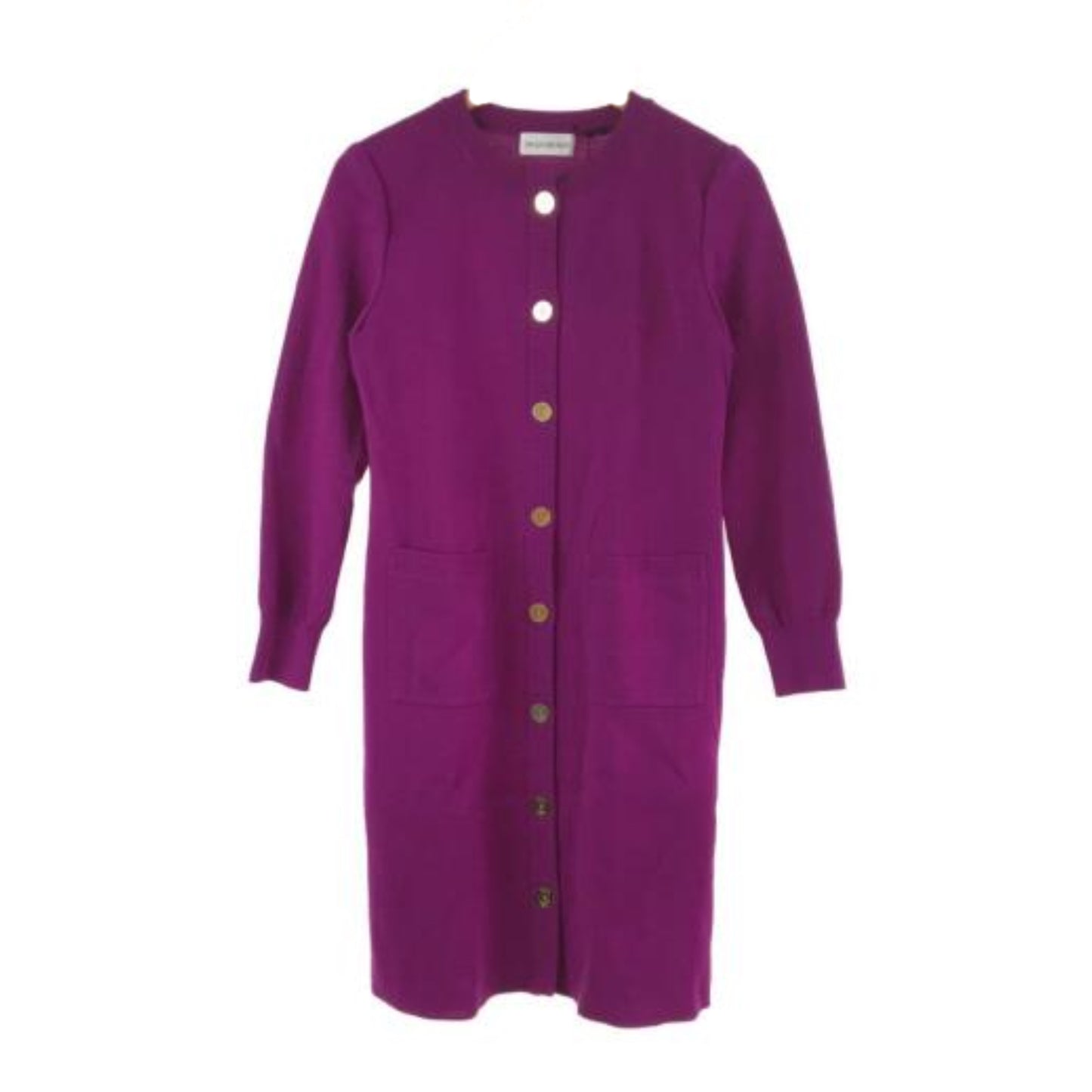 Yves Saint Laurent Knit Button Down Midi Dress