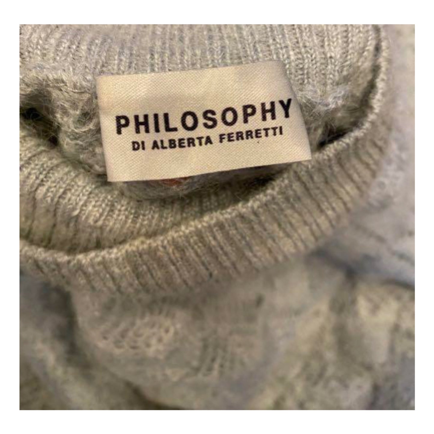 Philosophy Di Alberta Ferretti Crochet Mohair Knit SS Top