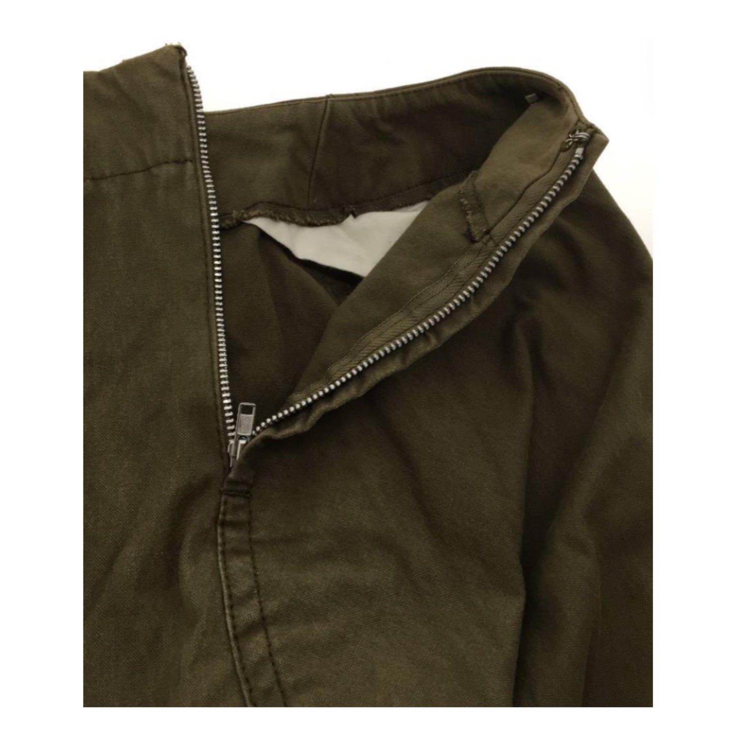 Comme Des Garcons Khaki Cotton Bubble Skirt
