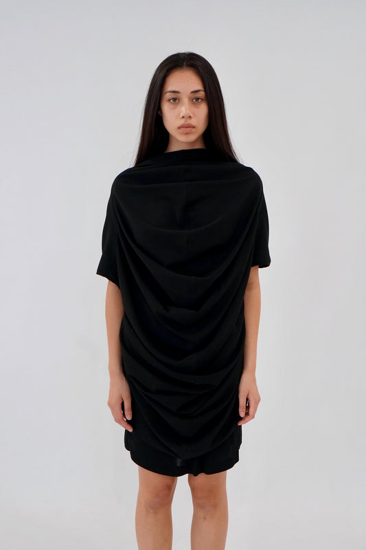 Junya Watanabe Comme Des Garcons Ruched Layered Top Dress