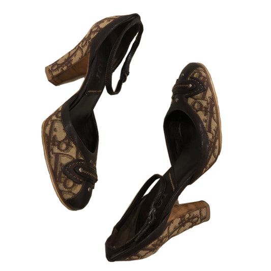 Christian Dior Brown Trotter Mary Jane Heels