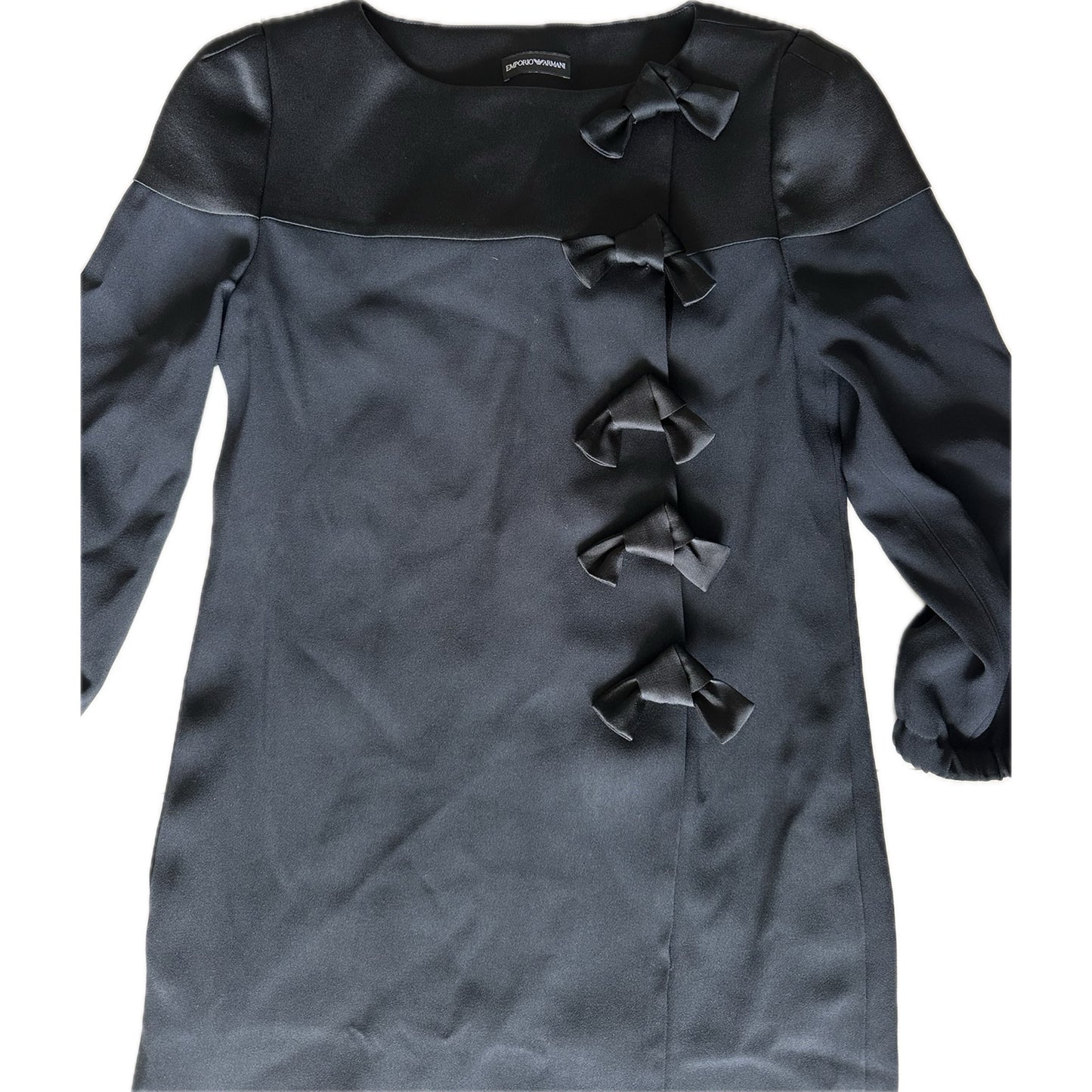 Emporio Armani Bow Cuff 3/4 Sleeve Shift Dress