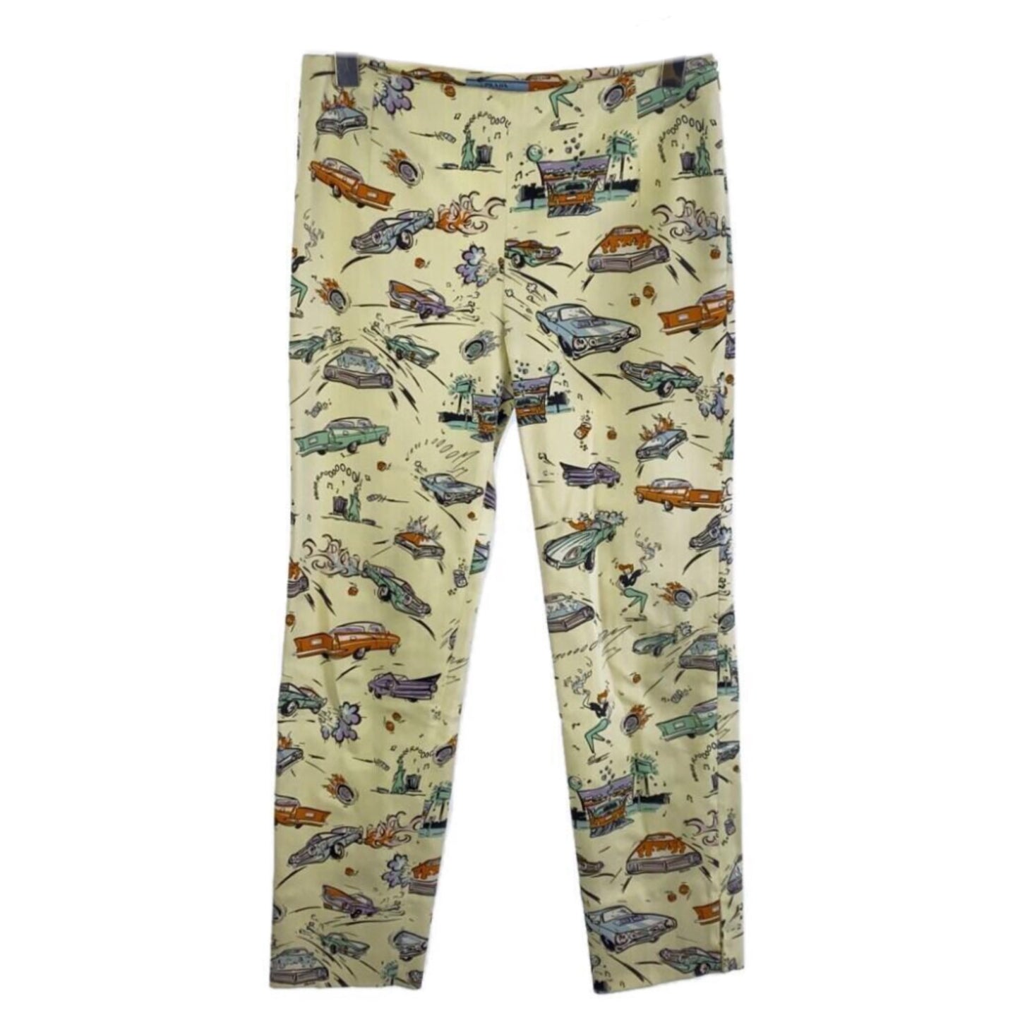 Prada Car Cartoon Graphic Capri Pants