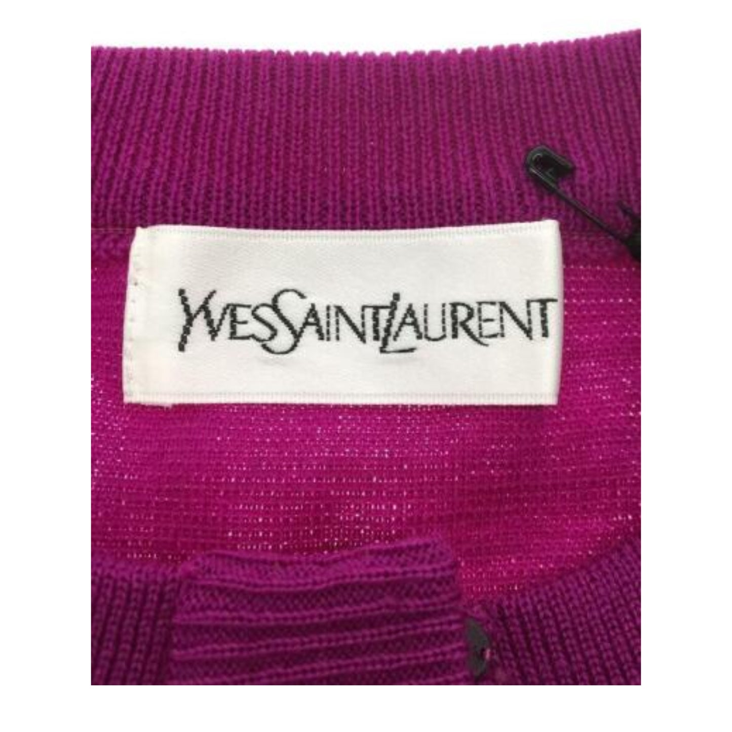 Yves Saint Laurent Knit Button Down Midi Dress