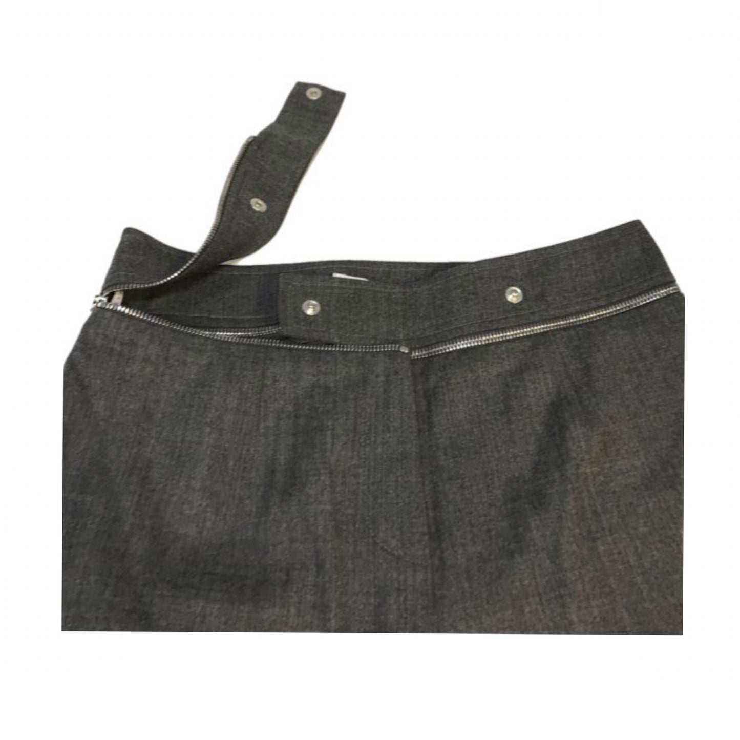 Celine Zipper Waist Bell Bottom Flare Pants