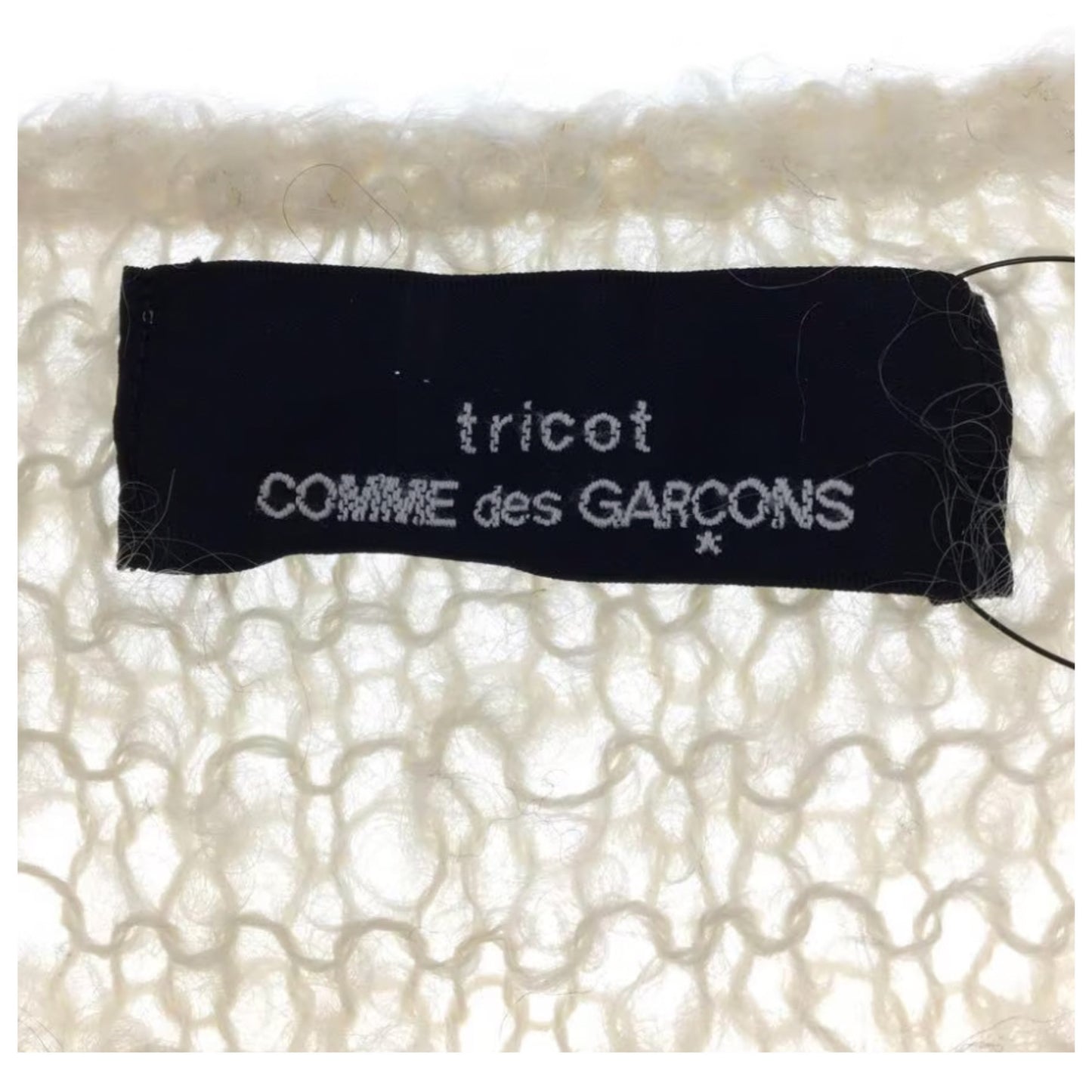 Tricot Comme Des Garcons Stripe Scoop Neck LS Wool Knit