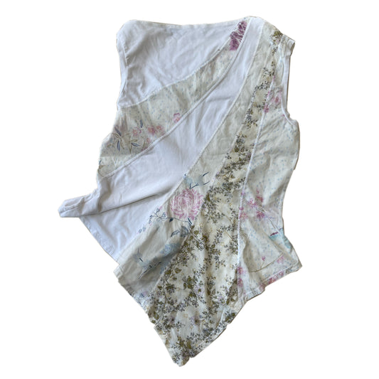 Sportmax Floral Patchwork Assymetrical Tank Top