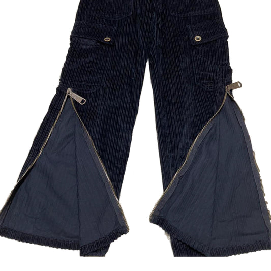 Dolce & Gabbana Cargo Utility Cuodroy Black Zipper Pocket Pants