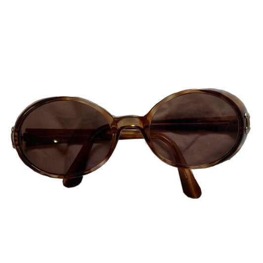 Chanel CC Logo Tortoise Shell Circular Aviation Sunglasses