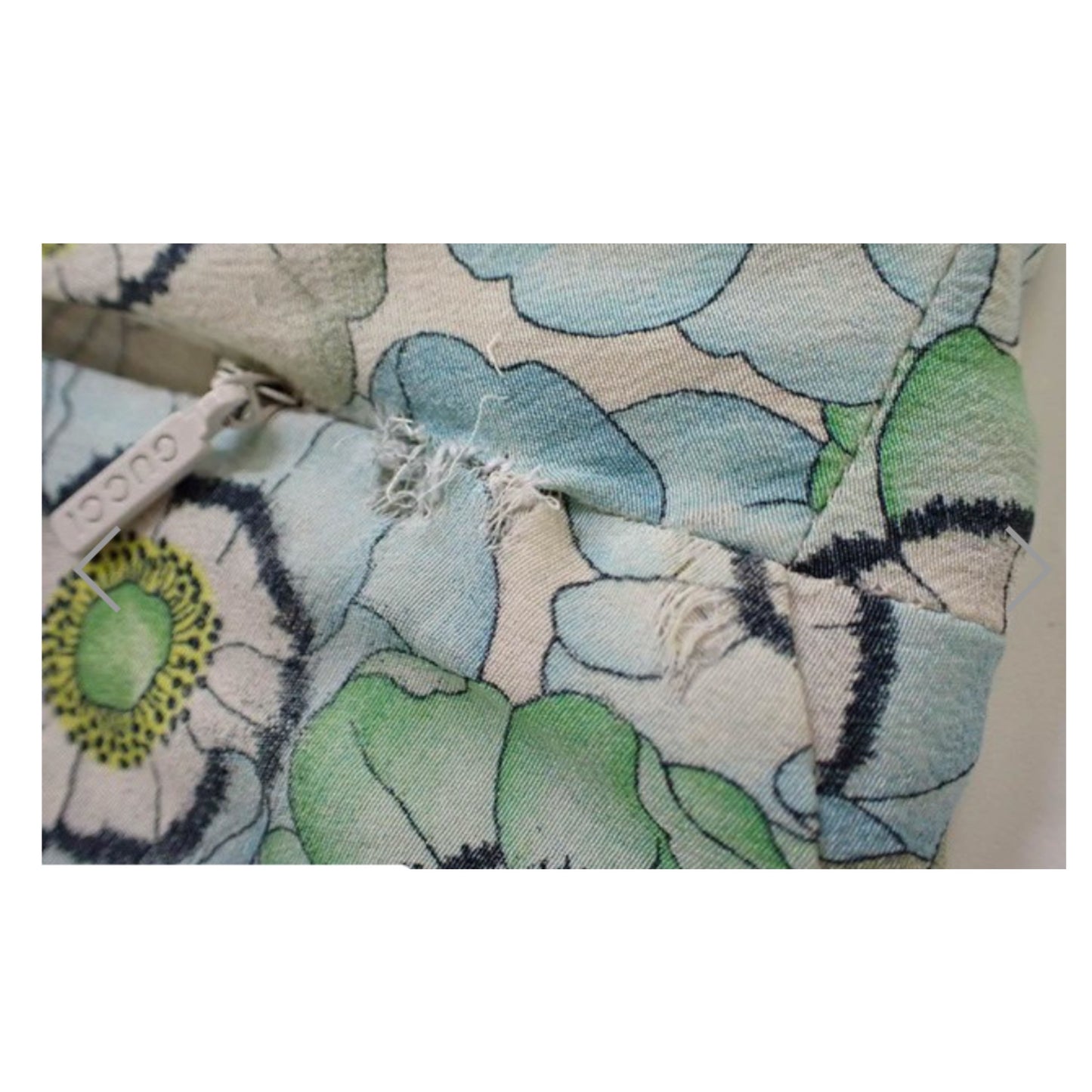 Gucci Floral Logo One Shoulder Silk Midi Dress
