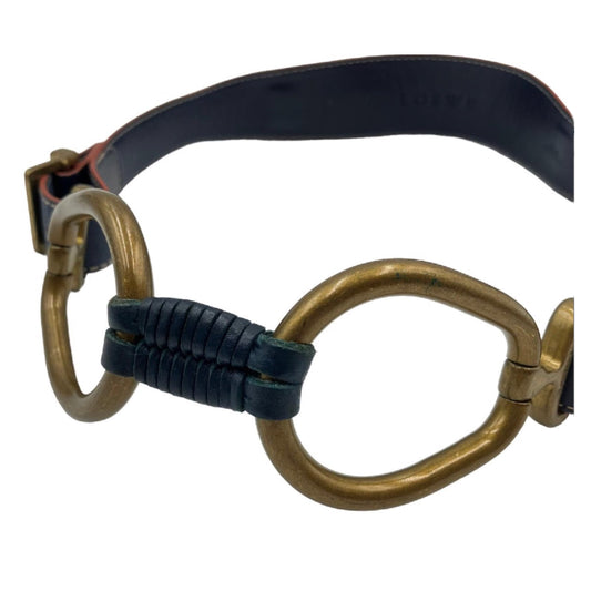 Loewe Double Metal Buckle Leather Waist Belt Sz S