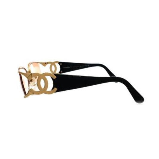 Chanel Gold Trim Logo Sunglasses
