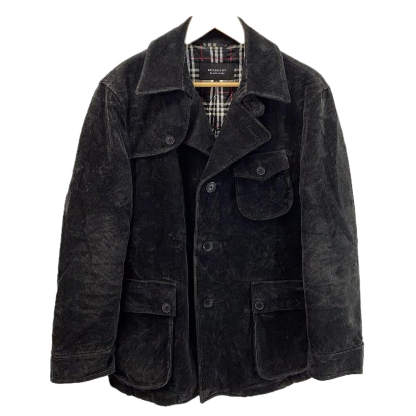Burberry Black Label Quilted Corduroy Pocket Jacket