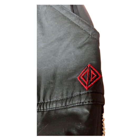 Christian Dior Sport Nylon Logo Midi Side Pleated Zipper Skirt