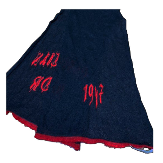 Christian Dior Gothic Font Logo Wool Scarf