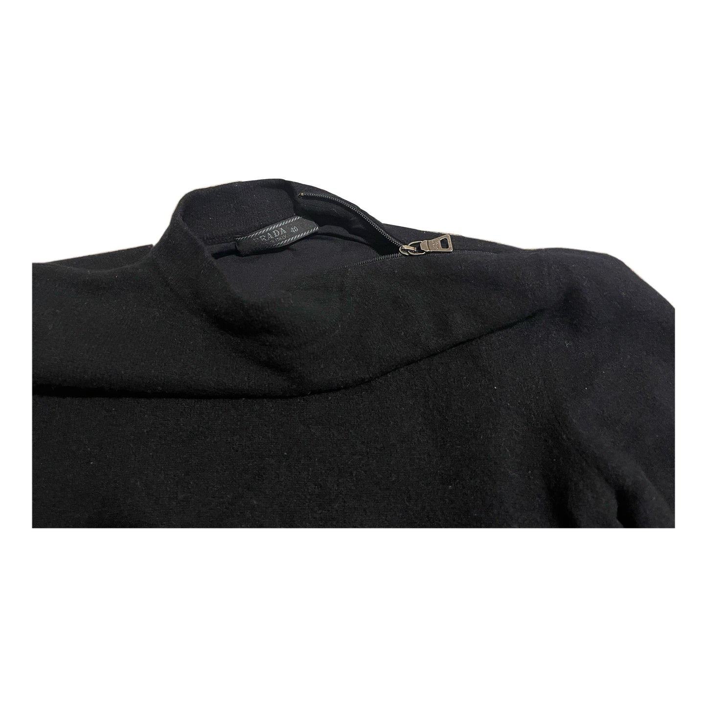 Prada Mock Neck LS Zipper Top