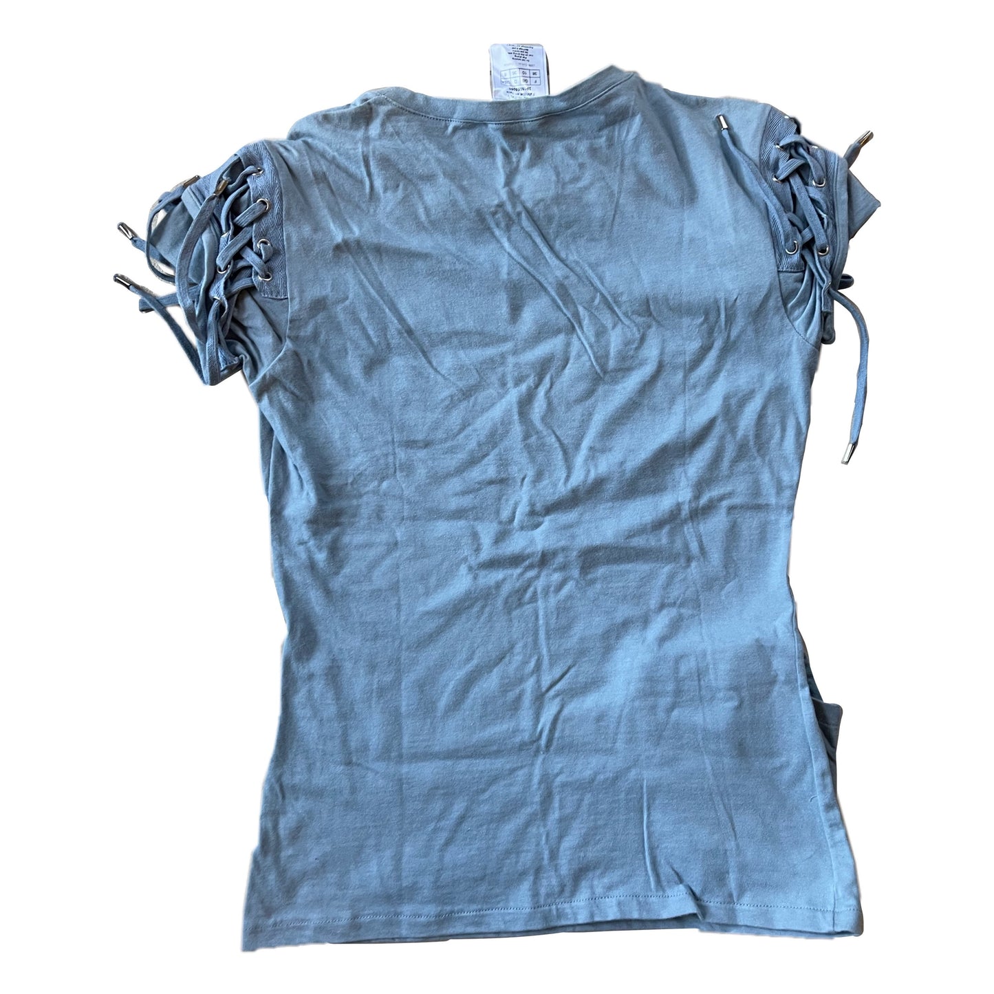 Christian Dior Lace Up Sleeve SS Pocket Tee