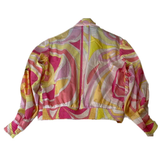 Emilio Pucci Abstract Print Zip Harrington Jacket
