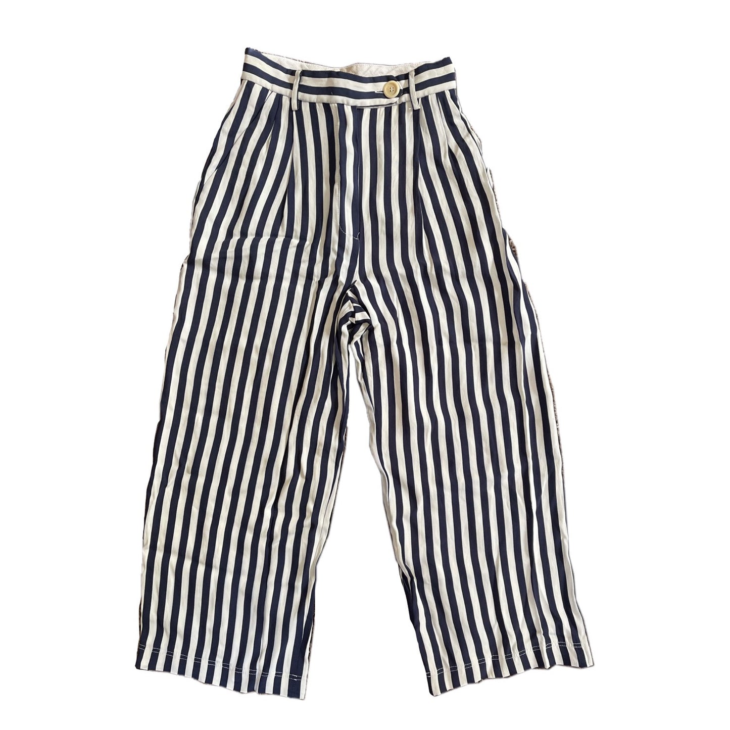 Moschino Couture Stripe High Waisted Wide Leg Pants