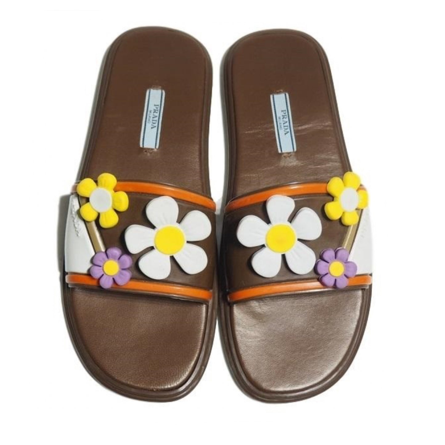 Prada Floral Rubber Slides