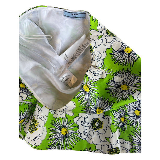 Prada Floral Low Rise Mini Skirt