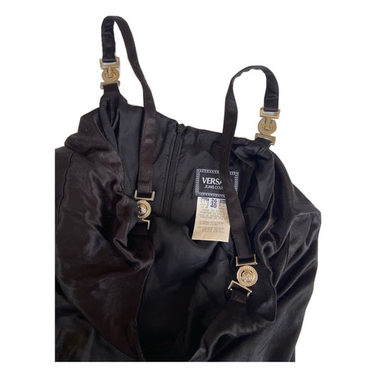 Versace Jeans Couture Mini Dress W Metal Medusa Straps