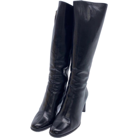 Gucci Silver Metal Logo Right Knee High boots sz37.5