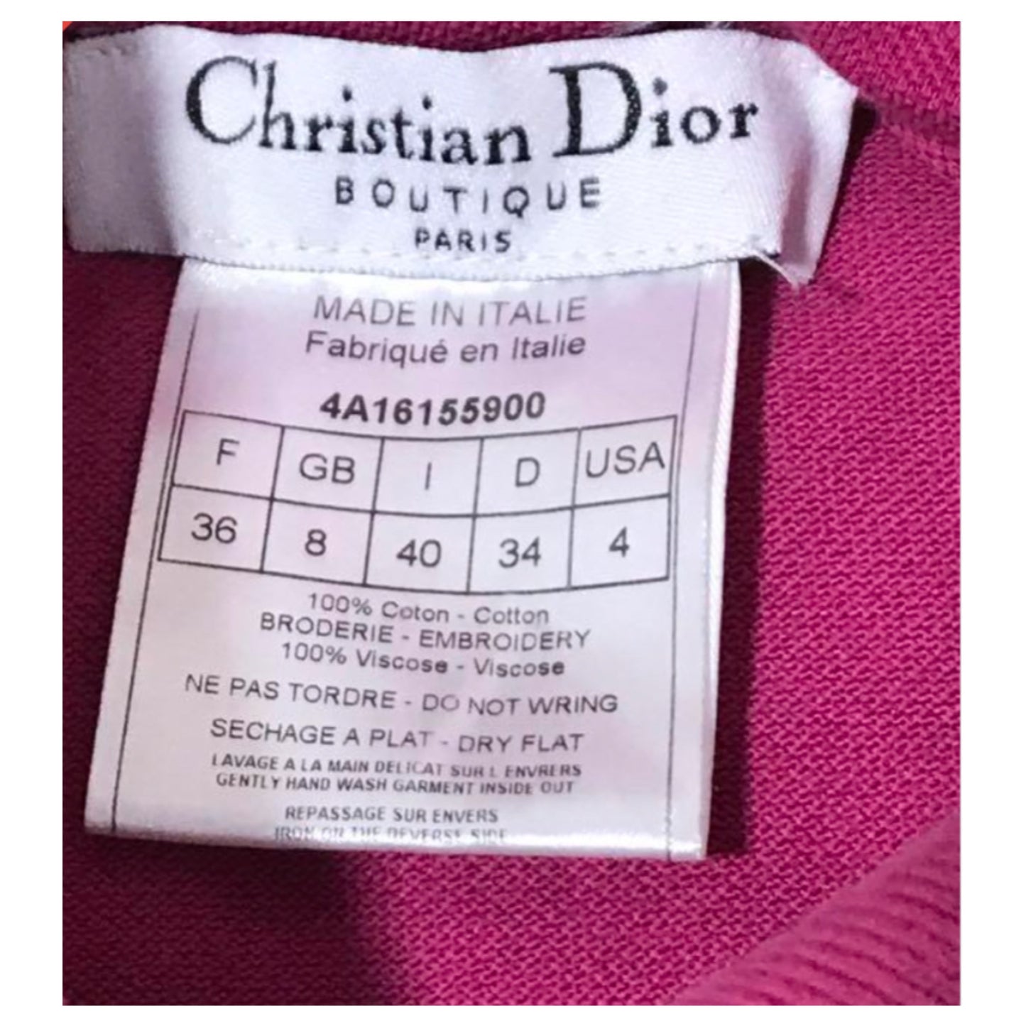 Christian Dior Logo Embroidery Polo Top