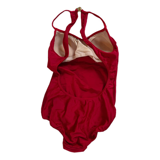 Christian Dior One Piece Logo Cut Out Back Swimsuit