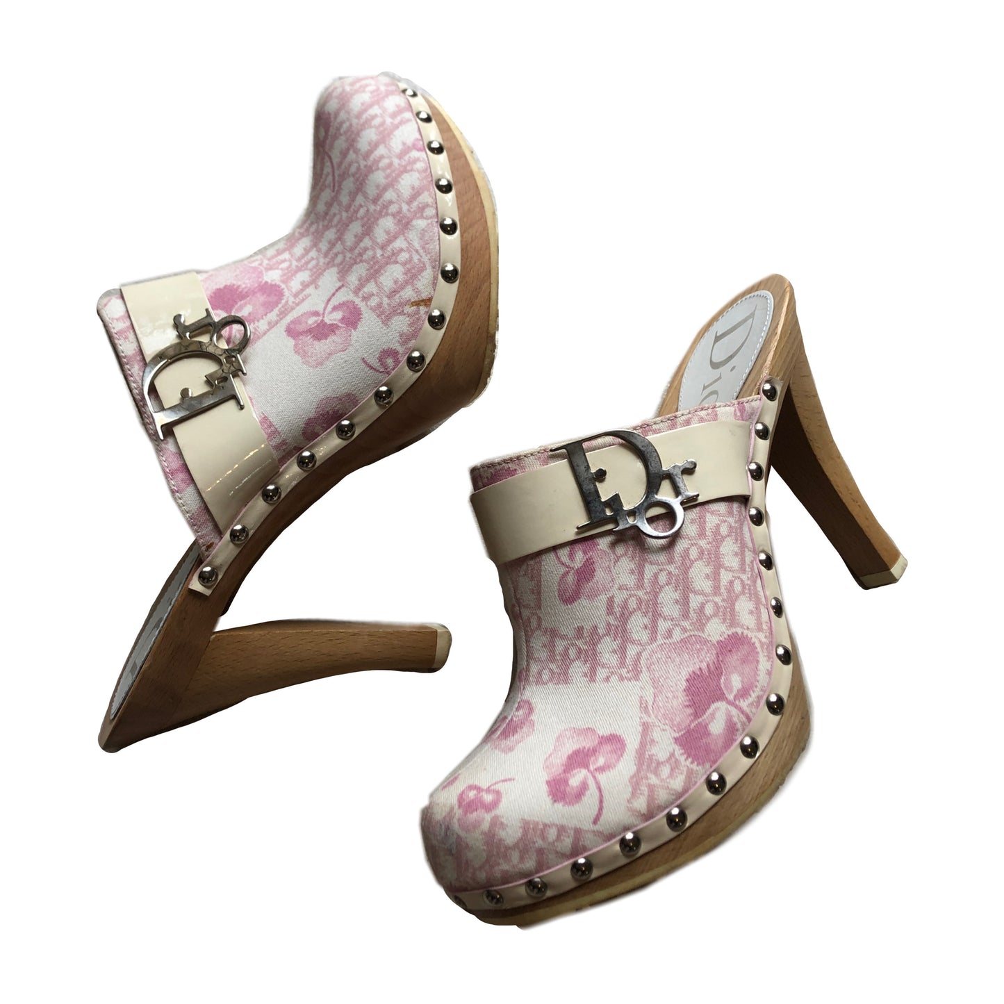 Christian Dior Diorissimo Floral Pink Clogs
