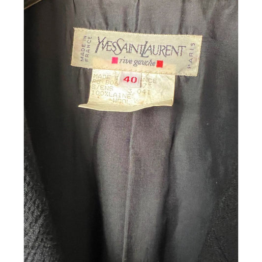 Yves Saint Laurent Point Lapel Collar Double Breasted Blazer