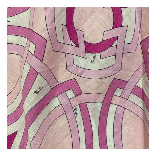 Emilio Pucci Abstract Print Cotton Poncho Swim Coverup Dress Tunic