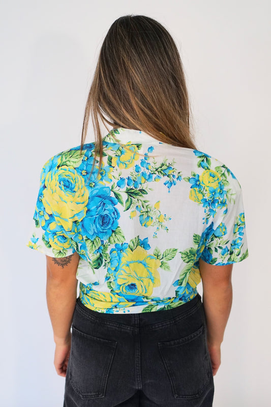 Christian Dior Sports Floral SS Wrap Blouse