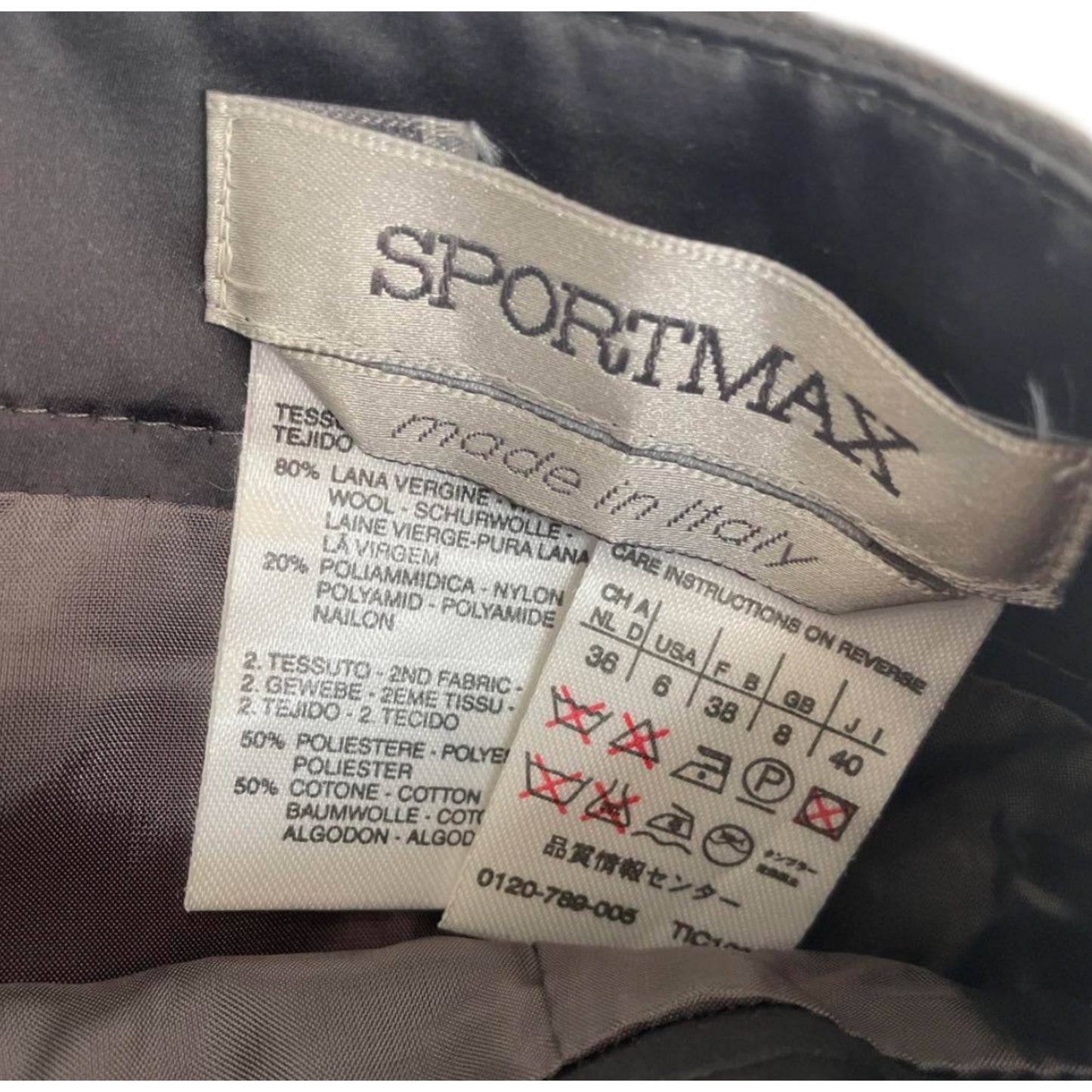 Sportmax Mini Buckle Virgin Wool Double Zipper Skirt