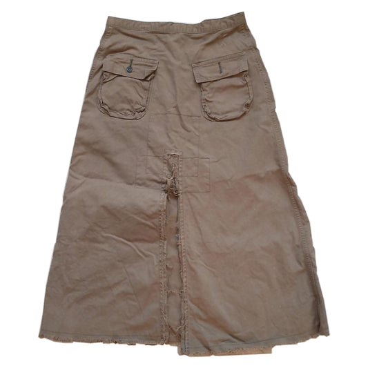 Hysteric Glamour A Line Cargo Fray Hem Maxi Skirt