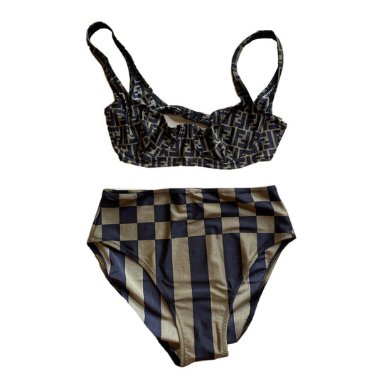 Fendi Zucca Print High Waisted Bikini