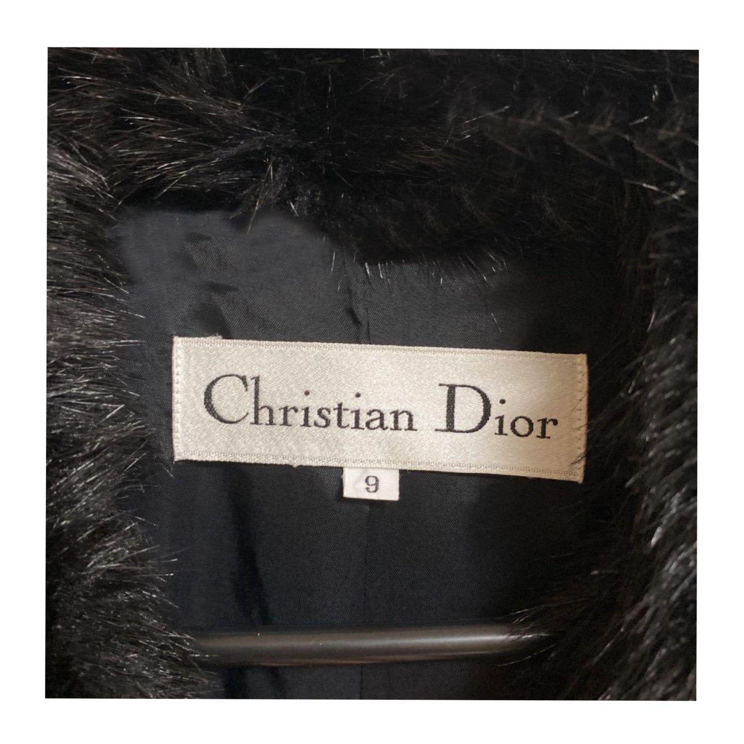 Christian Dior Fur Trim Wool Coat