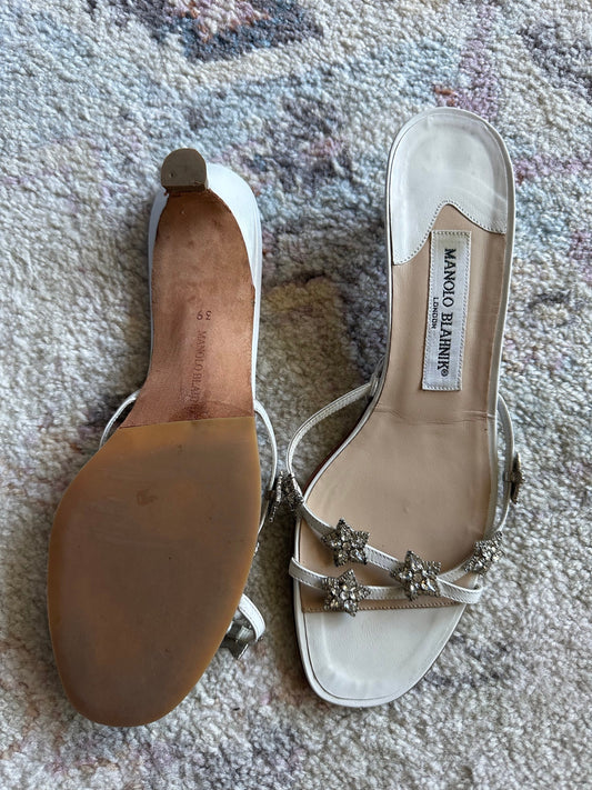 Manolo Blahnik Star Rhinestone Sandals