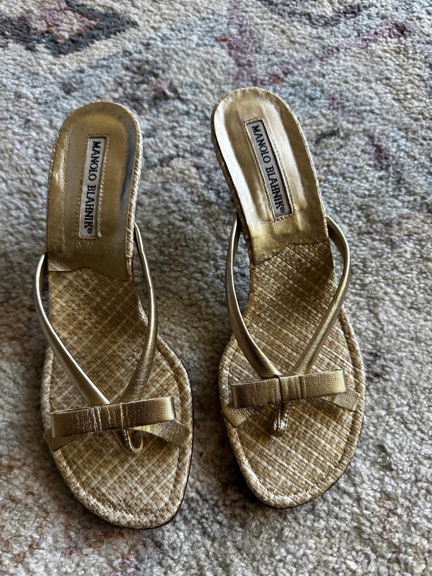 Manolo Blahnik Bow Sandal Heels