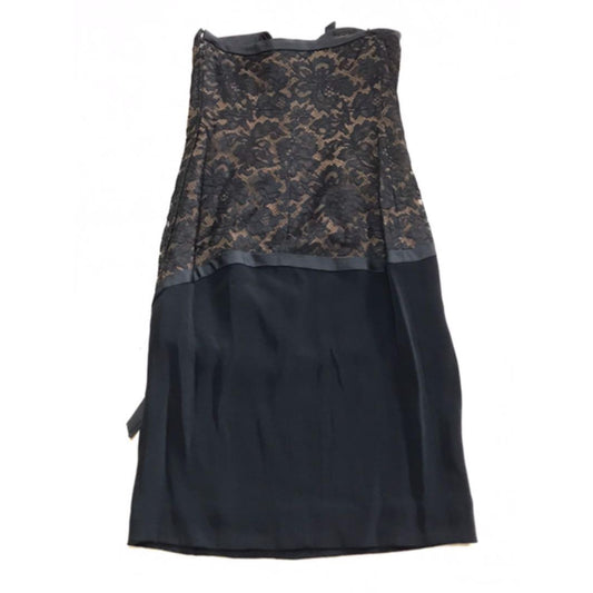 Saint Laurent Lace Black Strapless Dress