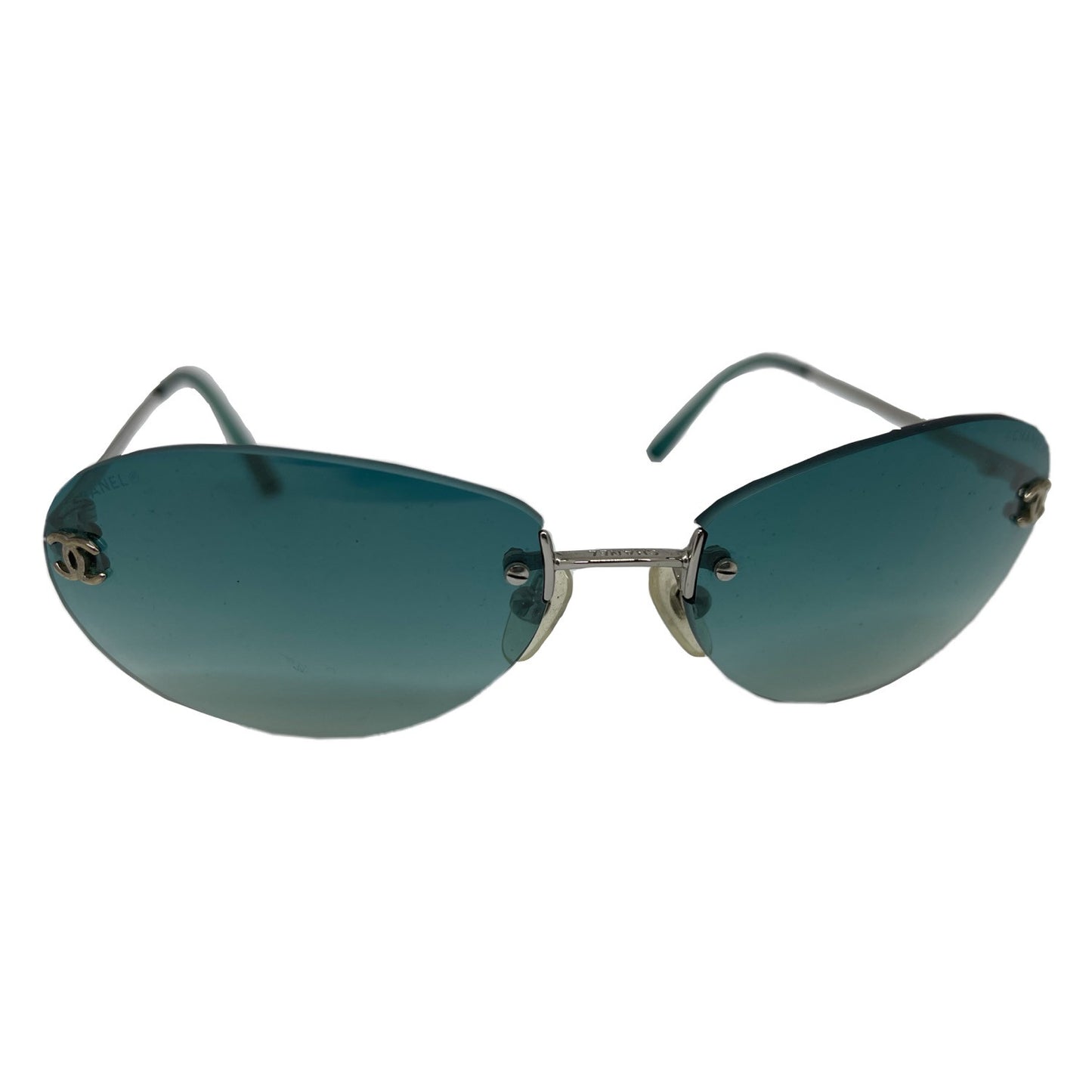 Chanel Cat Eye CC Logo Blue gradient Sunglasses