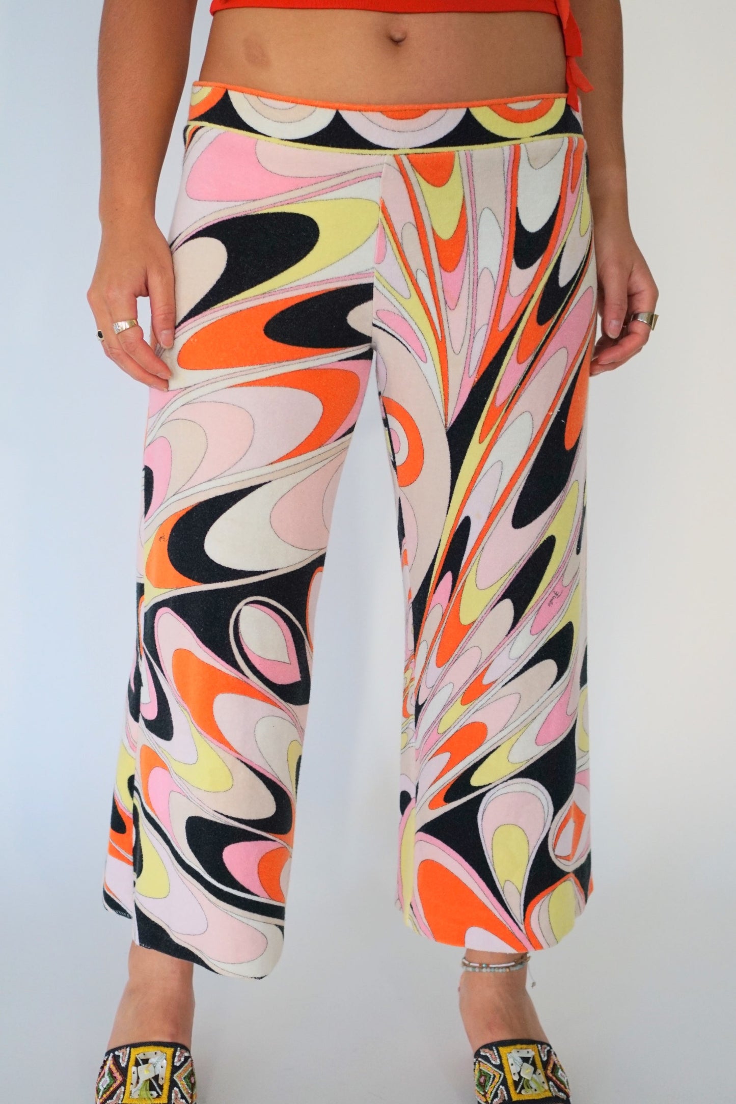 Emilio Pucci Terry Towel Abstract Culottes