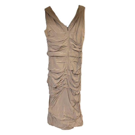 Dolce & Gabbana Silk Ruched Pleated Wrap Sless Bodycon Dress