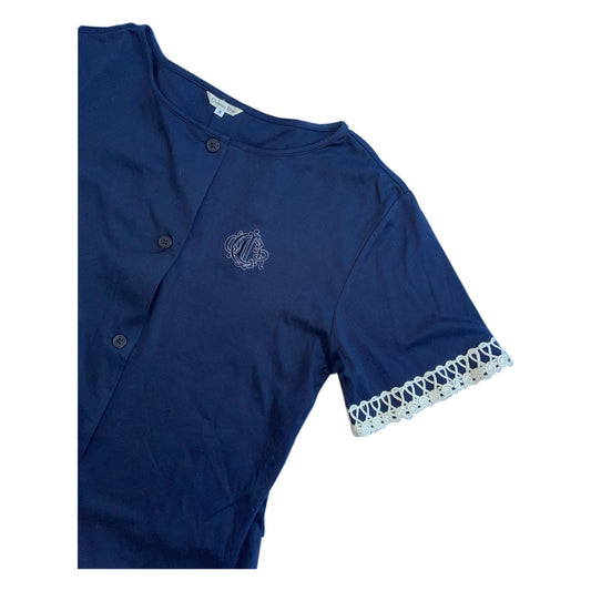 Christian Dior Lace Trim Logo Playsuit