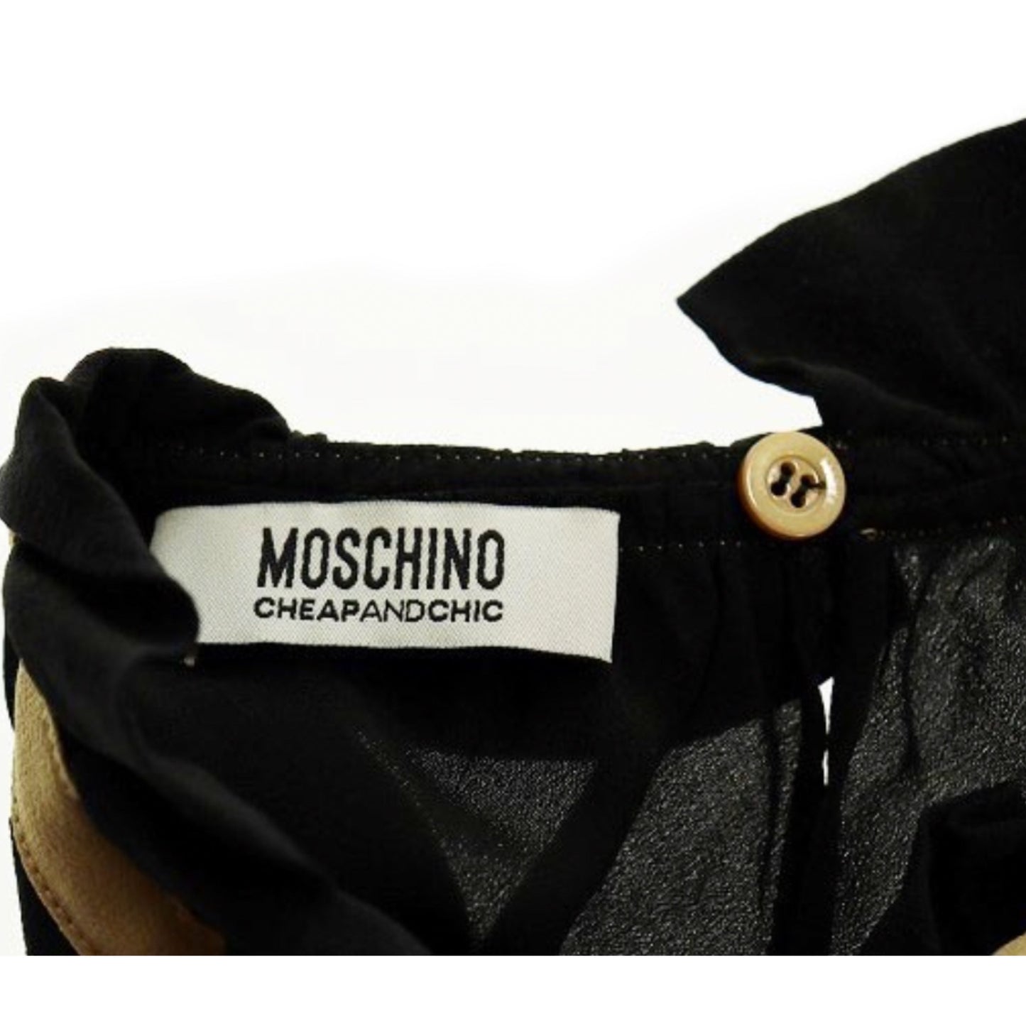 Moschino Cheap And Chic Floral Corsage Nek Sless Blouse