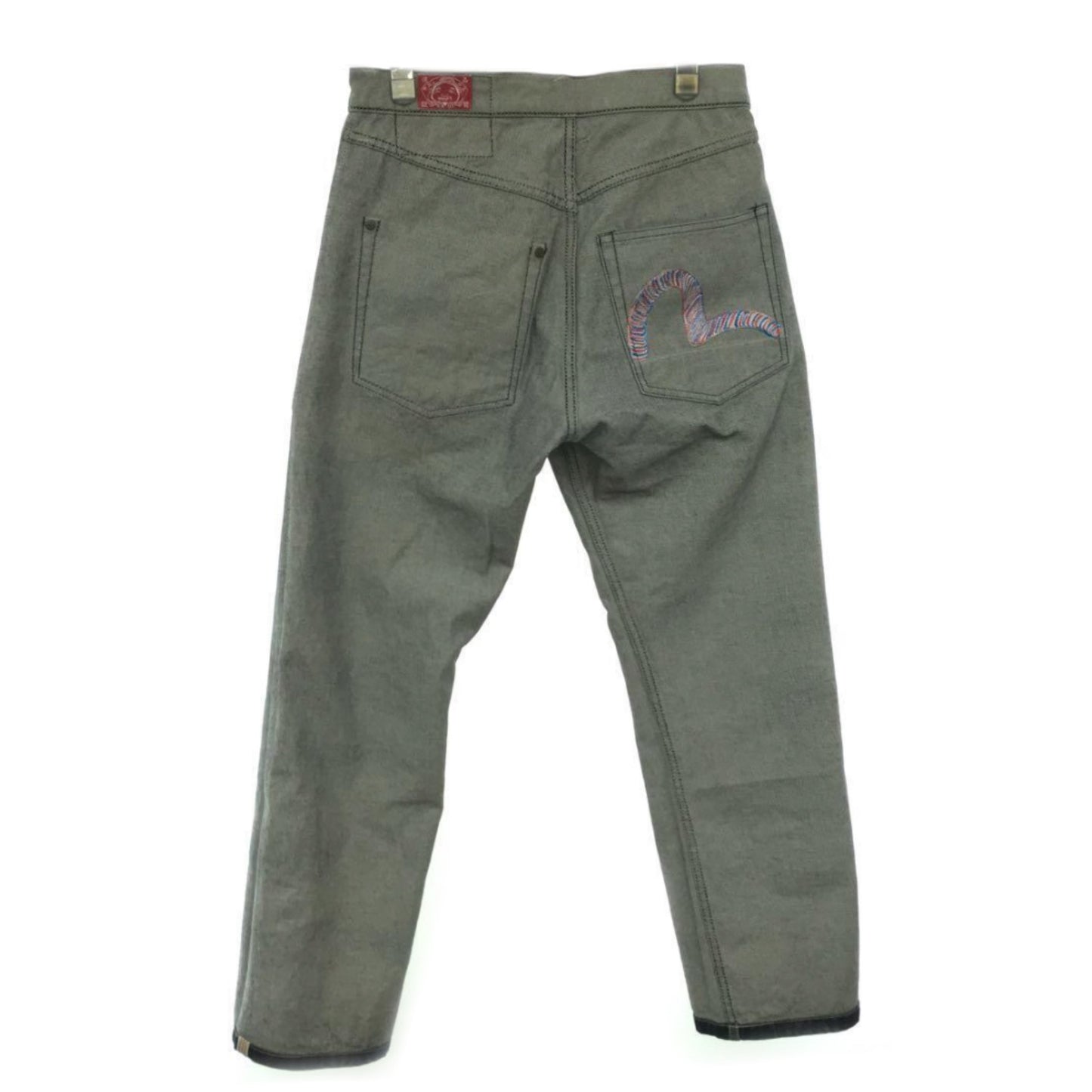 Evisu Inside Out Denim Wide Leg Jeans