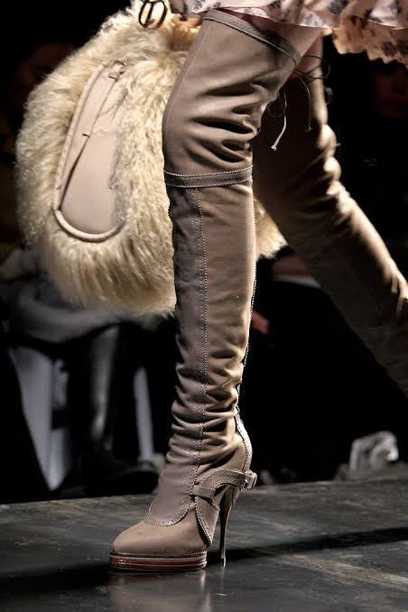 Christian Dior Fall 2010 Suede Thigh High Heels