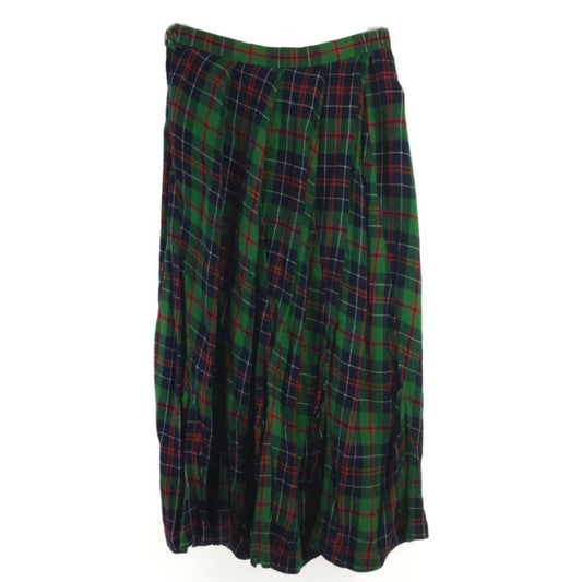 Tricot Comme Des Garcons Wool Plaid Pleat Midi Skirt