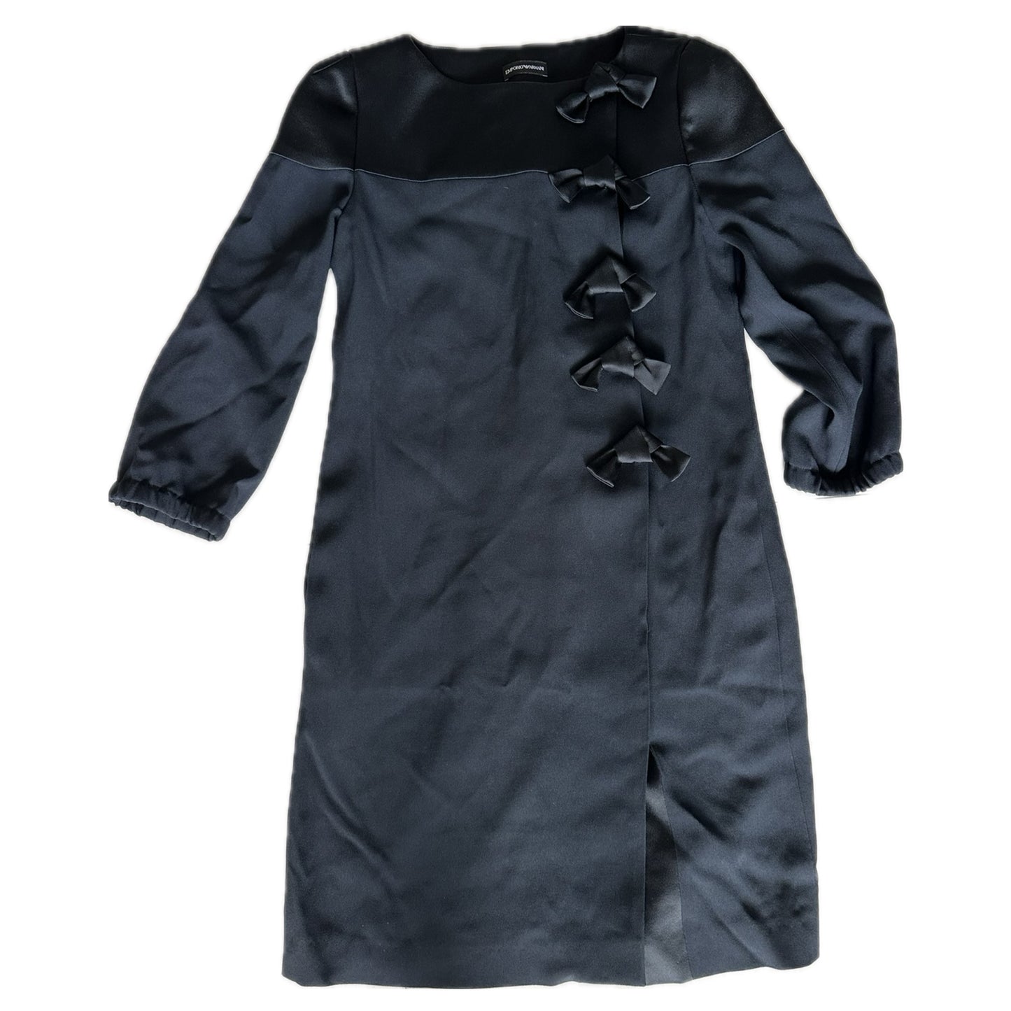 Emporio Armani Bow Cuff 3/4 Sleeve Shift Dress
